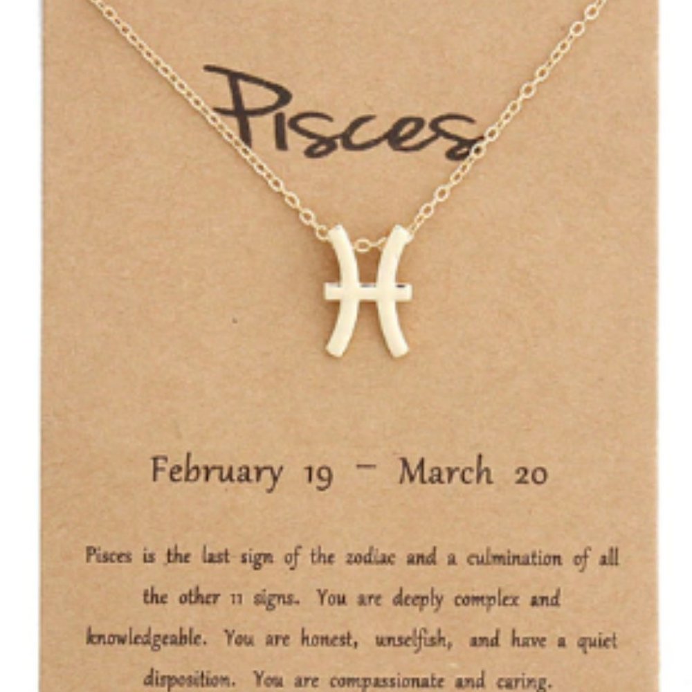 Pisces Zodiac Horoscope Pendant